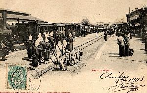 BIVEN Georges - 027- Oran- Gare- Depart pour la frontiere
